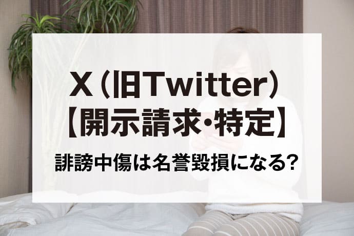 X（旧Twitter）【開示請求・特定】